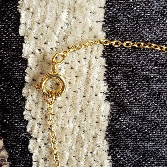 Garnet red birthstone Earrings and Pendant Gold chain - Picture 7 of 7